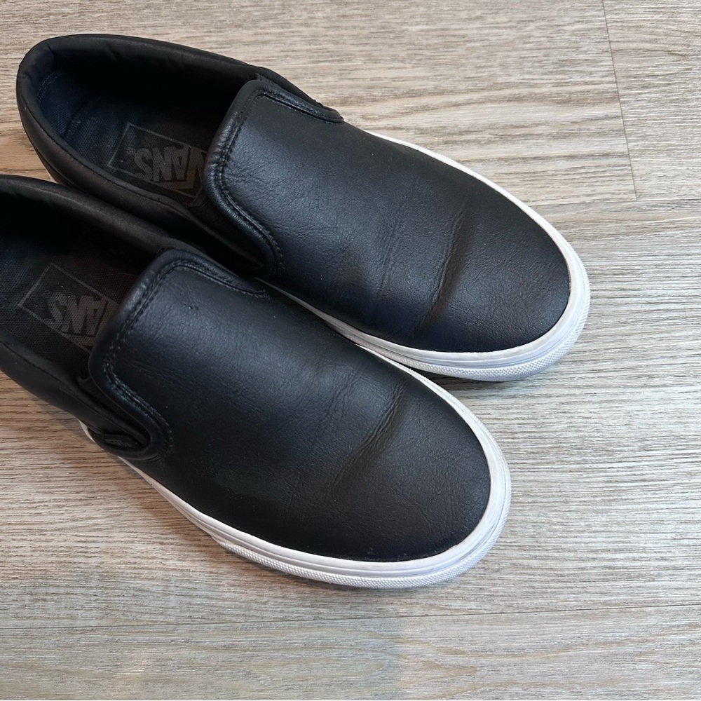 Vans Classics Solid Leather Slip Ons - image 7